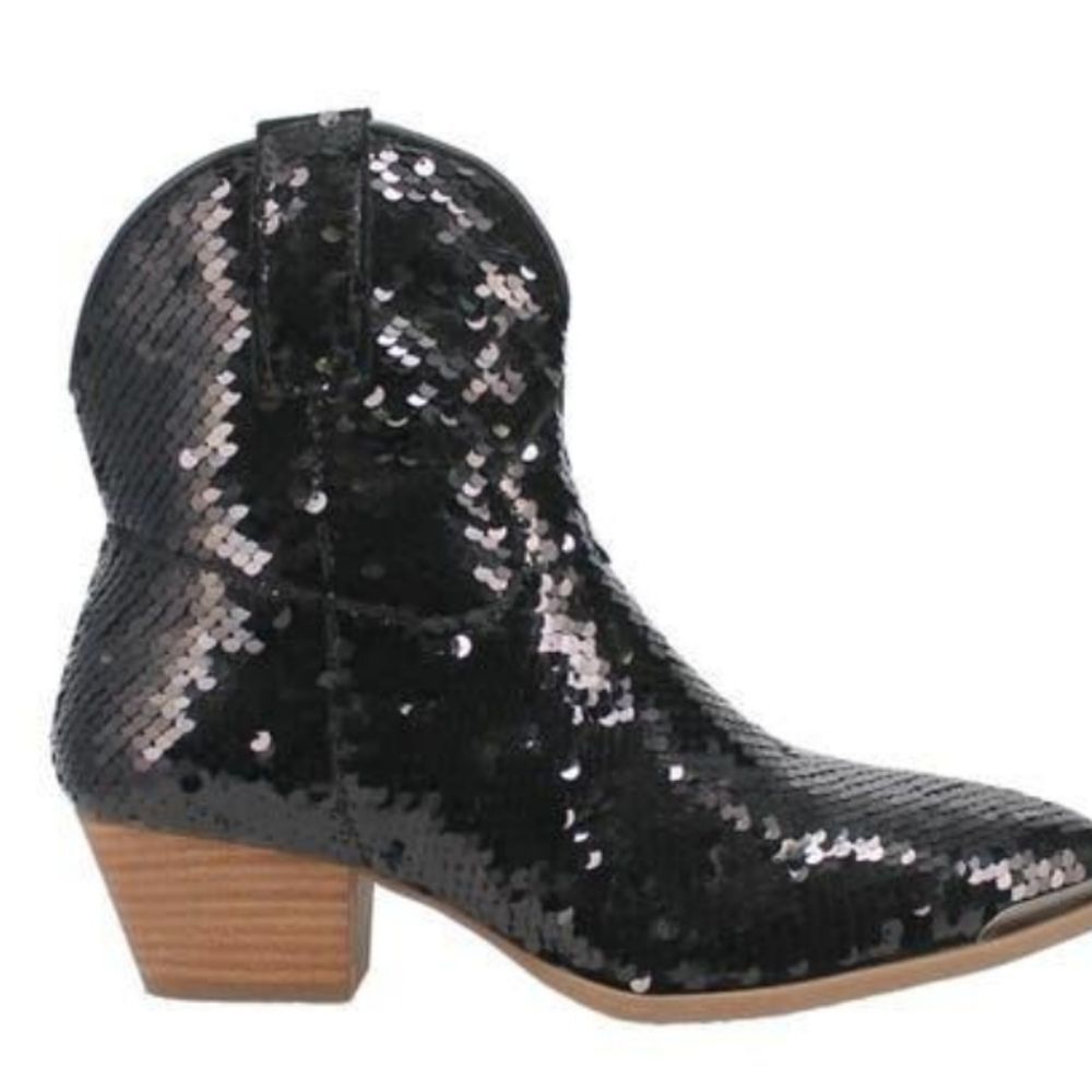 Dingo Bling Thing‎ Sequin Western Boot- Black